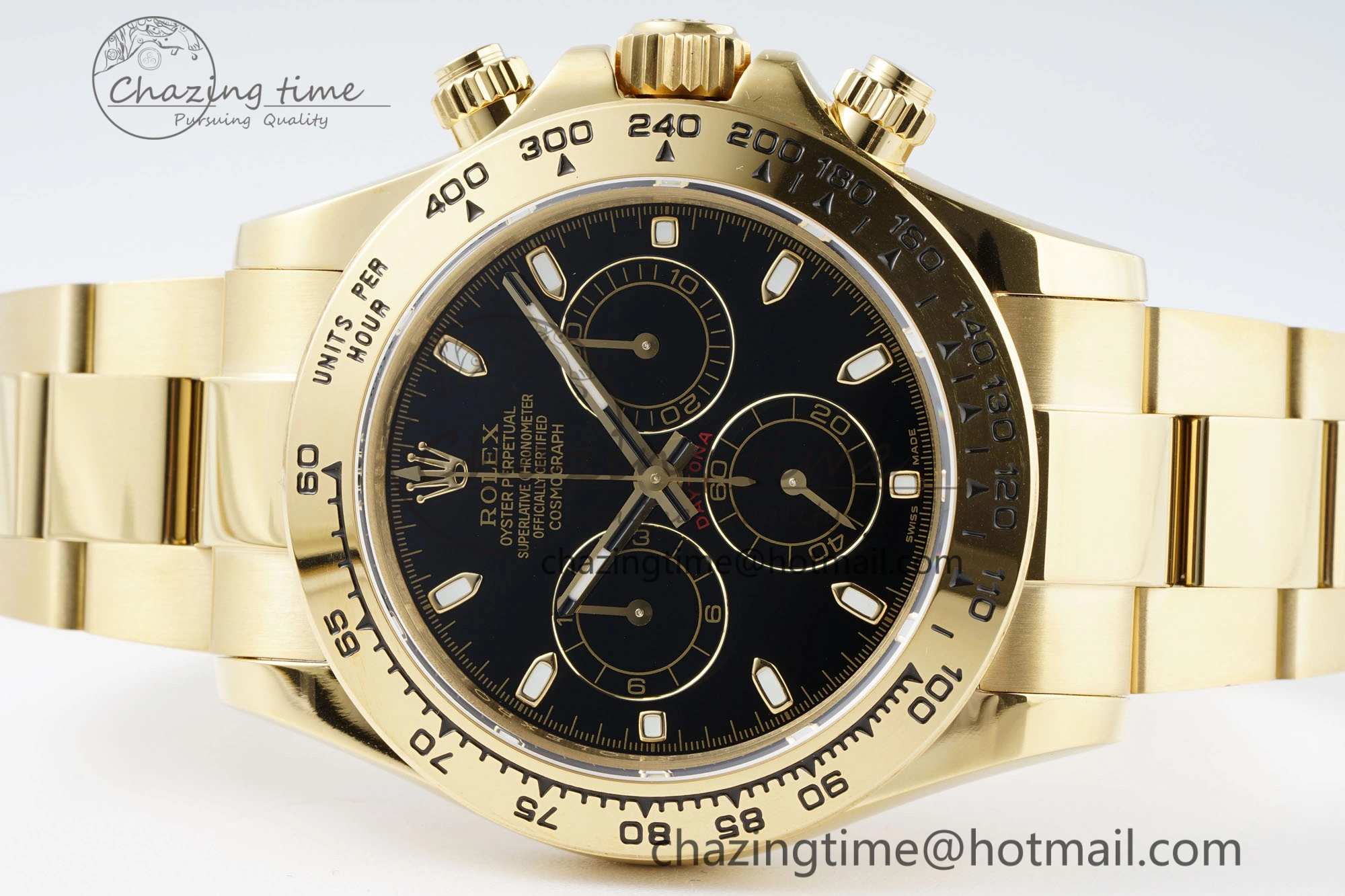 Daytona 116508 QF 1:1 Best Edition Black Dial on YG Bracelet SA4130 V StreetReady 1764