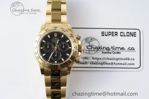 Daytona 116508 QF 1:1 Best Edition Black Dial on YG Bracelet SA4130 V StreetReady 1764