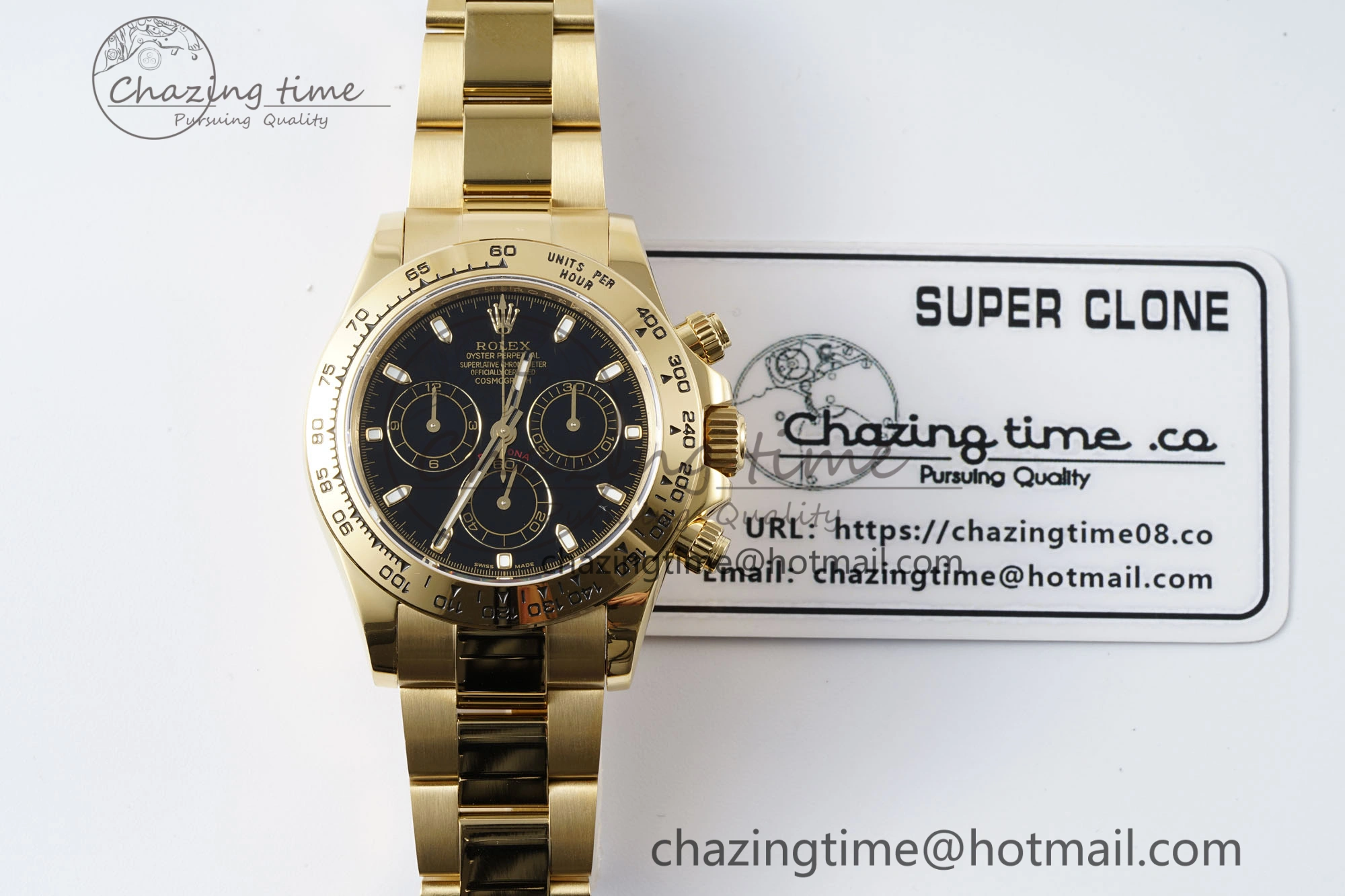 Daytona 116508 QF 1:1 Best Edition Black Dial on YG Bracelet SA4130 V StreetReady 1764