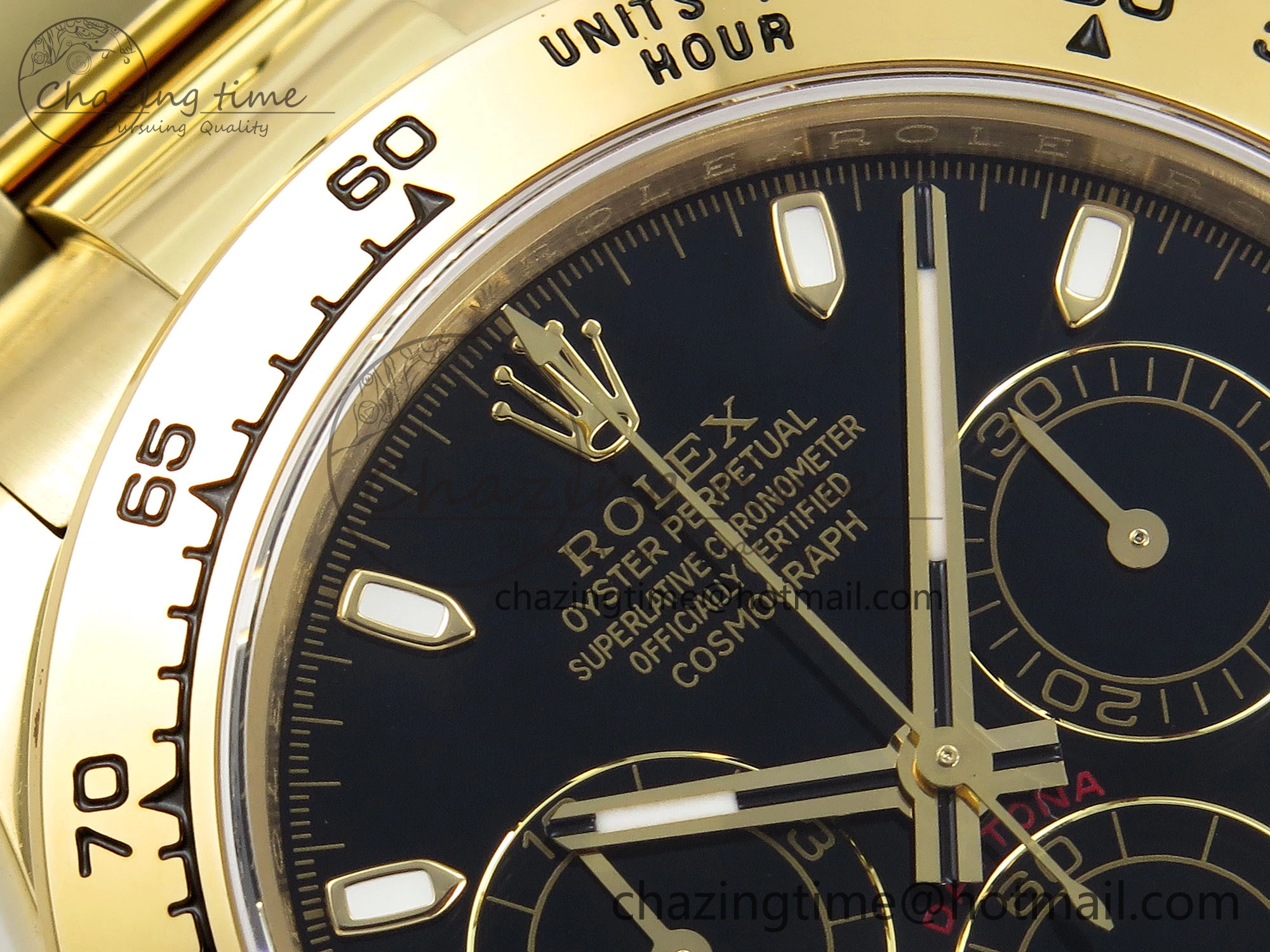Flexible Daytona 116508 QF 1:1 Best Edition Black Dial on YG Bracelet SH4130 V3 (Gain Weight) 1717