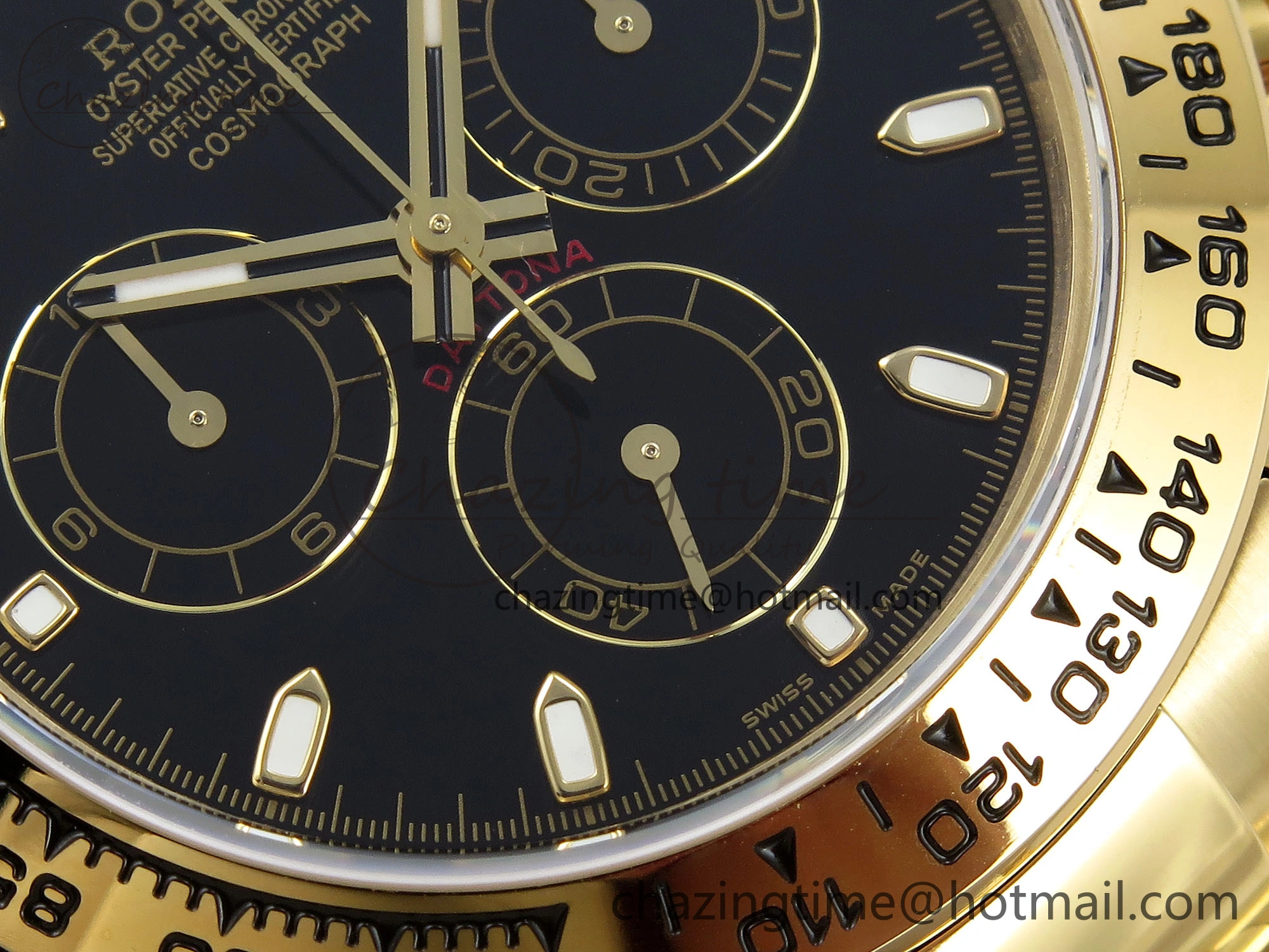 Flexible Daytona 116508 QF 1:1 Best Edition Black Dial on YG Bracelet SH4130 V3 (Gain Weight) 1717