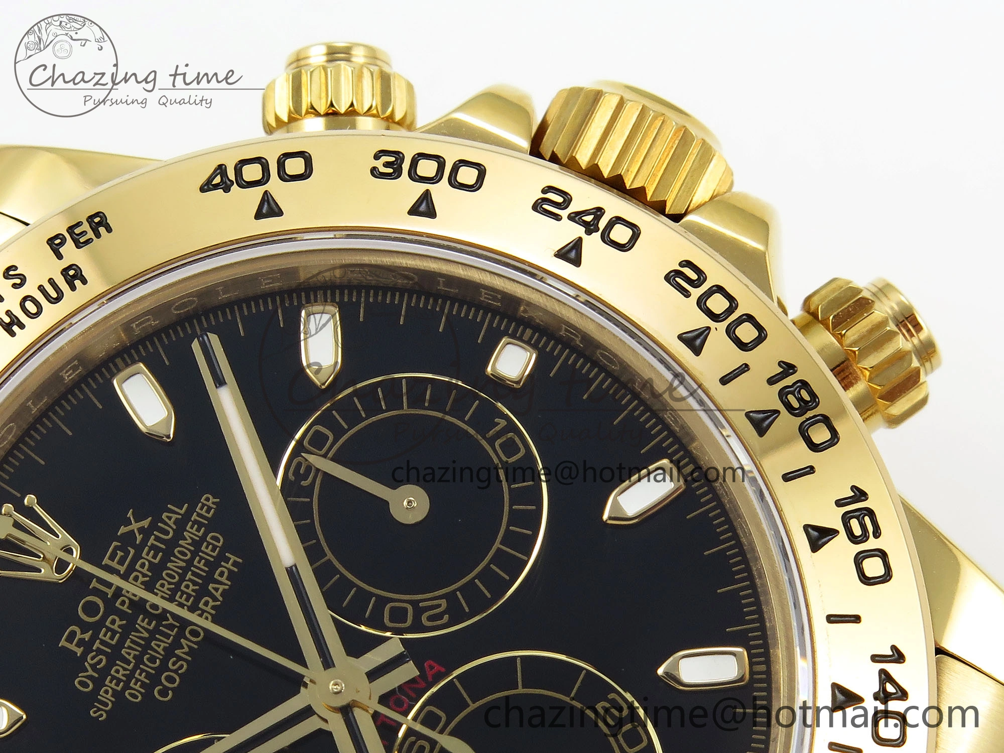 Flexible Daytona 116508 QF 1:1 Best Edition Black Dial on YG Bracelet SH4130 V3 (Gain Weight) 1717