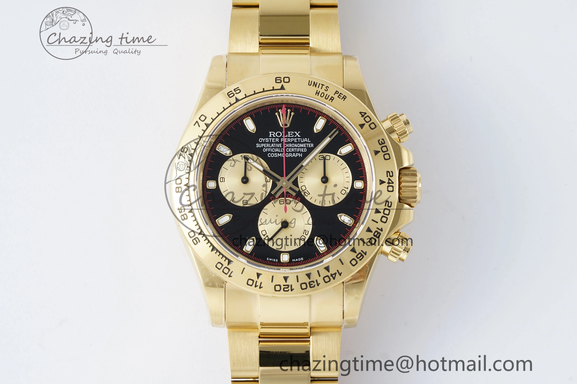 Daytona 116508 QF 1:1 Best Edition Black YG Dial on YG Bracelet SA4130 V SportInspired 1756
