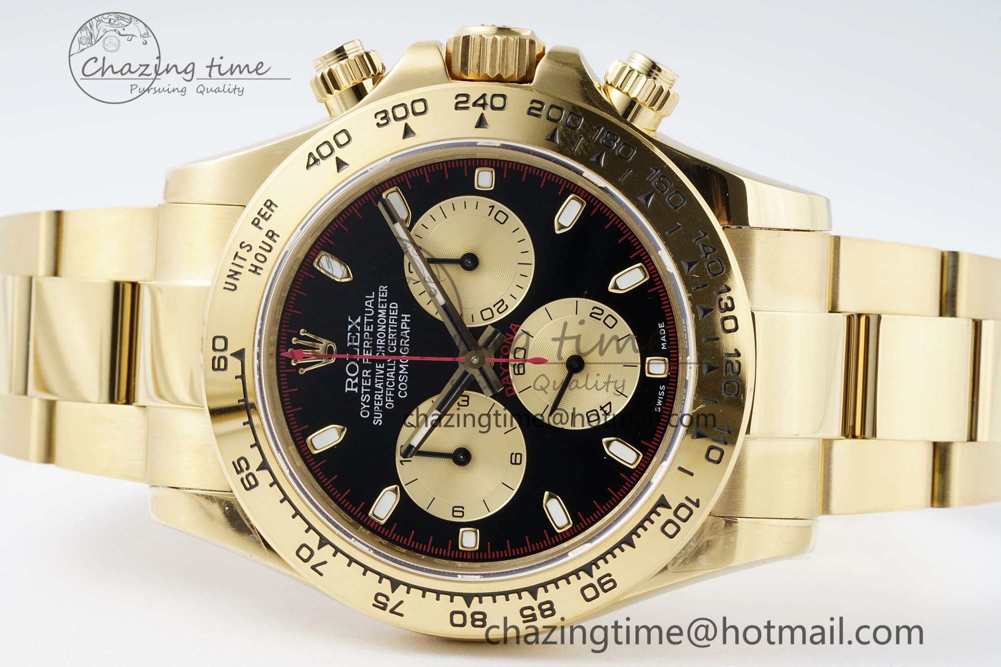 Daytona 116508 QF 1:1 Best Edition Black YG Dial on YG Bracelet SA4130 V SportInspired 1756