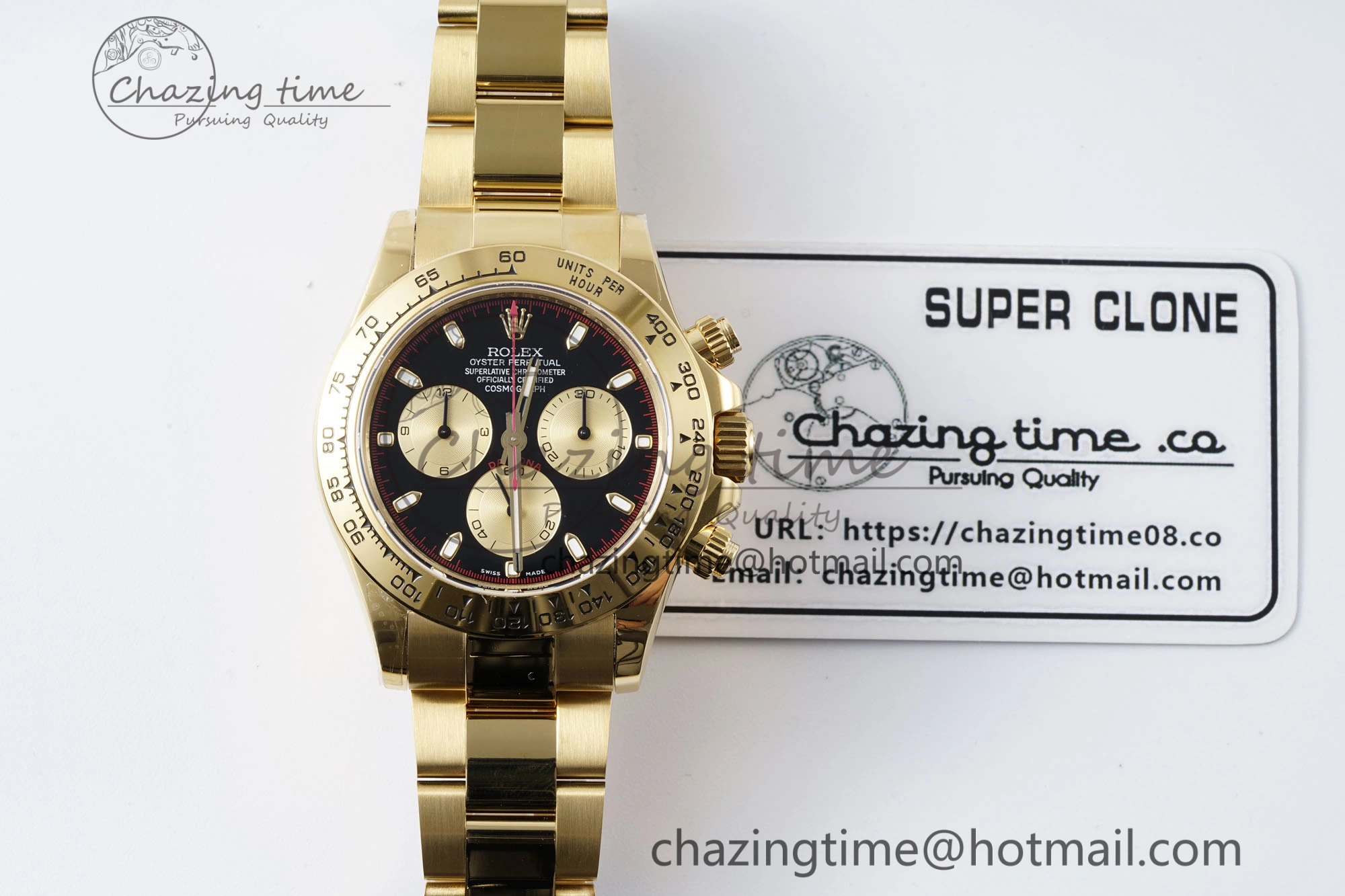 Daytona 116508 QF 1:1 Best Edition Black YG Dial on YG Bracelet SA4130 V SportInspired 1756