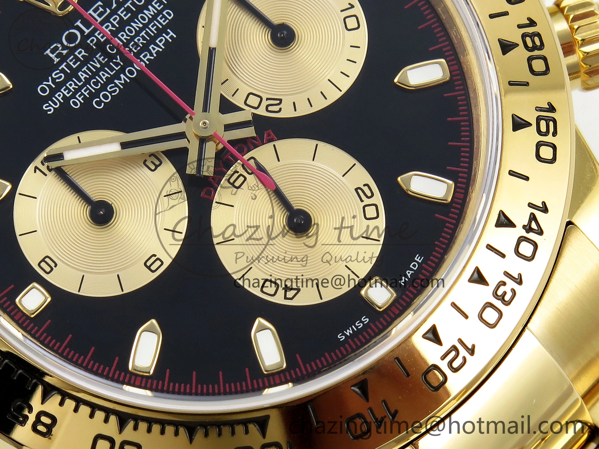 Daytona 116508 QF 1:1 Best Edition Black YG Dial on YG Bracelet SH4130 V3 (Gain Weight) Durable 1725
