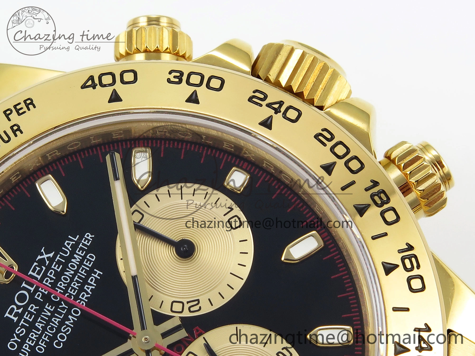 Daytona 116508 QF 1:1 Best Edition Black YG Dial on YG Bracelet SH4130 V3 (Gain Weight) Durable 1725
