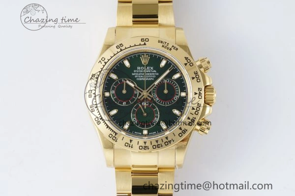 TopPick Daytona 116508 QF 1:1 Best Edition Green Dial on YG Bracelet SA4130 V 1761