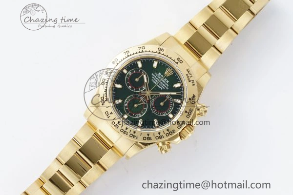 TopPick Daytona 116508 QF 1:1 Best Edition Green Dial on YG Bracelet SA4130 V 1761