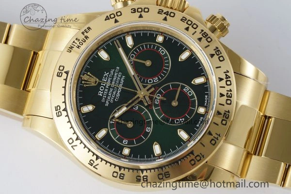 TopPick Daytona 116508 QF 1:1 Best Edition Green Dial on YG Bracelet SA4130 V 1761