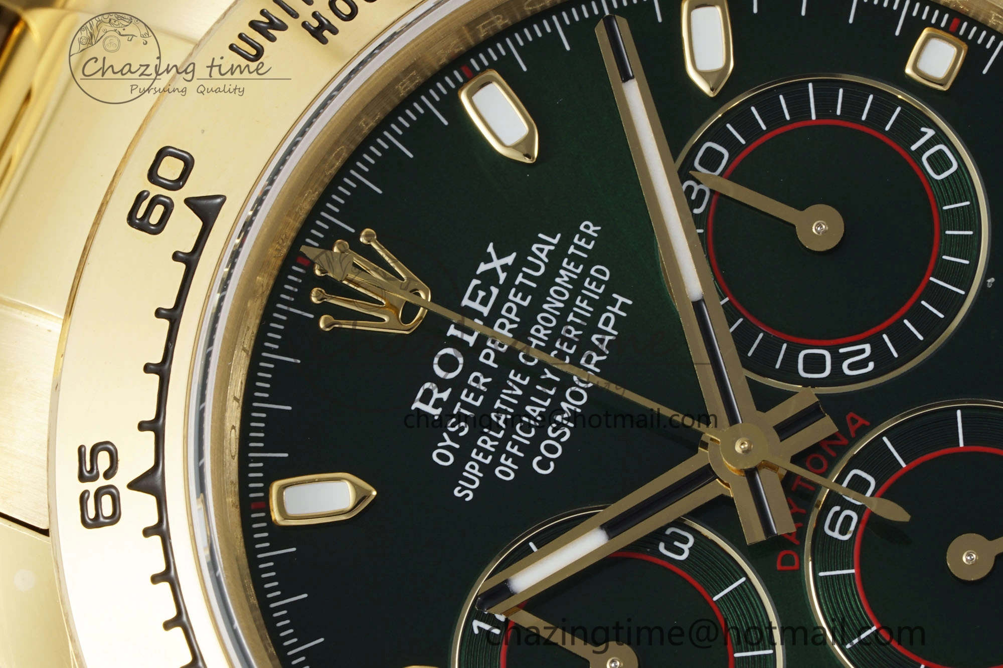 TopPick Daytona 116508 QF 1:1 Best Edition Green Dial on YG Bracelet SA4130 V 1761