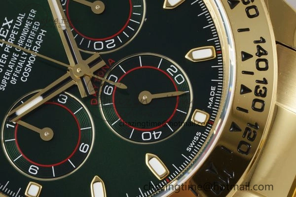 TopPick Daytona 116508 QF 1:1 Best Edition Green Dial on YG Bracelet SA4130 V 1761