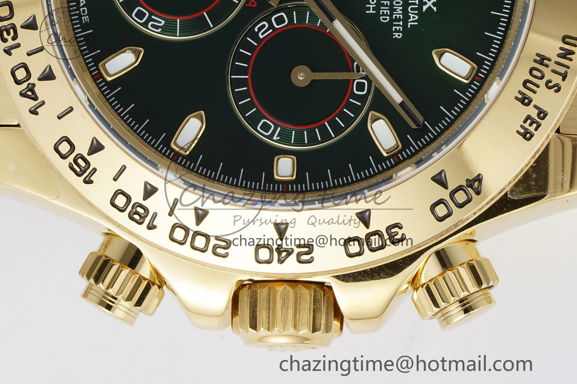 TopPick Daytona 116508 QF 1:1 Best Edition Green Dial on YG Bracelet SA4130 V 1761