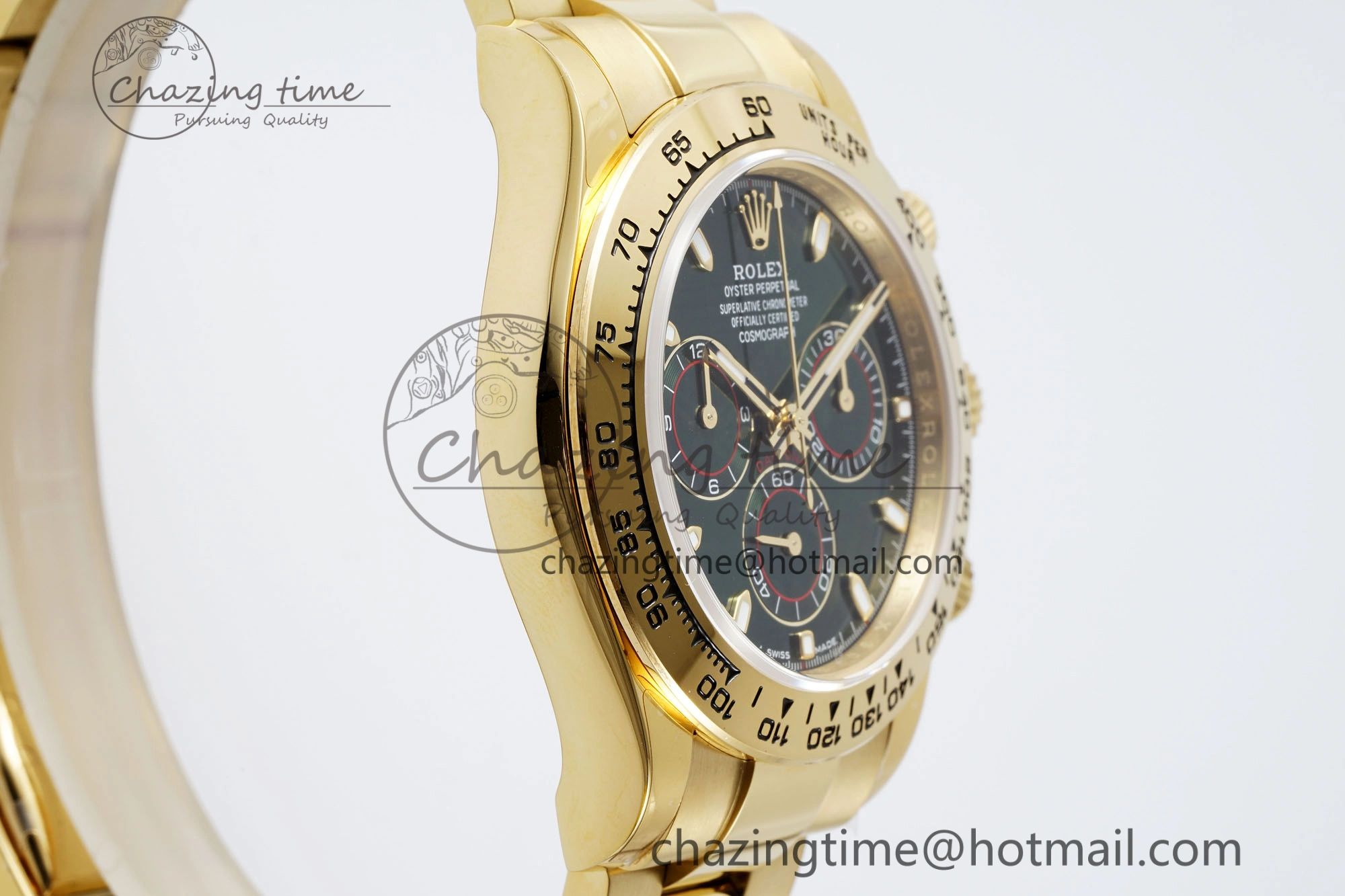 TopPick Daytona 116508 QF 1:1 Best Edition Green Dial on YG Bracelet SA4130 V 1761