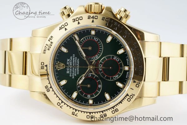 TopPick Daytona 116508 QF 1:1 Best Edition Green Dial on YG Bracelet SA4130 V 1761