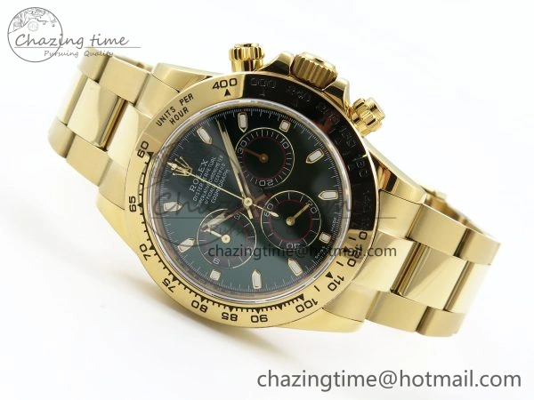 Daytona 116508 QF 1:1 Best Edition Green Dial on YG Bracelet SH4130 V3 (Gain Weight) FastDry 1724