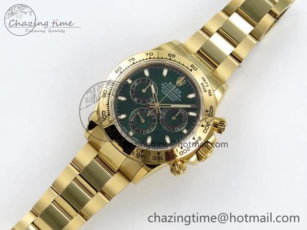Daytona 116508 QF 1:1 Best Edition Green Dial on YG Bracelet SH4130 V3 (Gain Weight) FastDry 1724