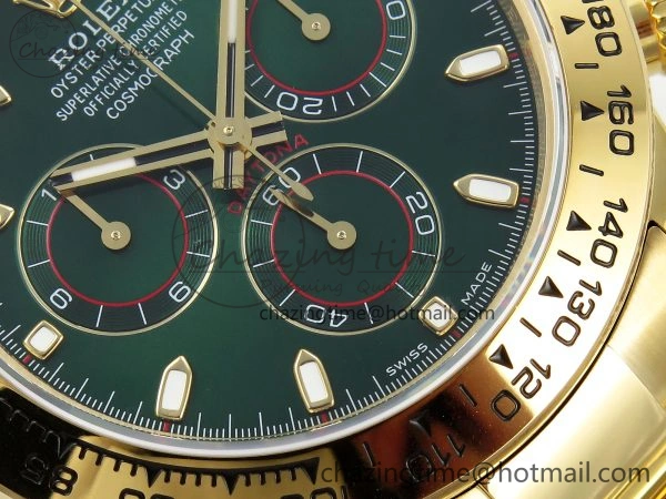 Daytona 116508 QF 1:1 Best Edition Green Dial on YG Bracelet SH4130 V3 (Gain Weight) FastDry 1724