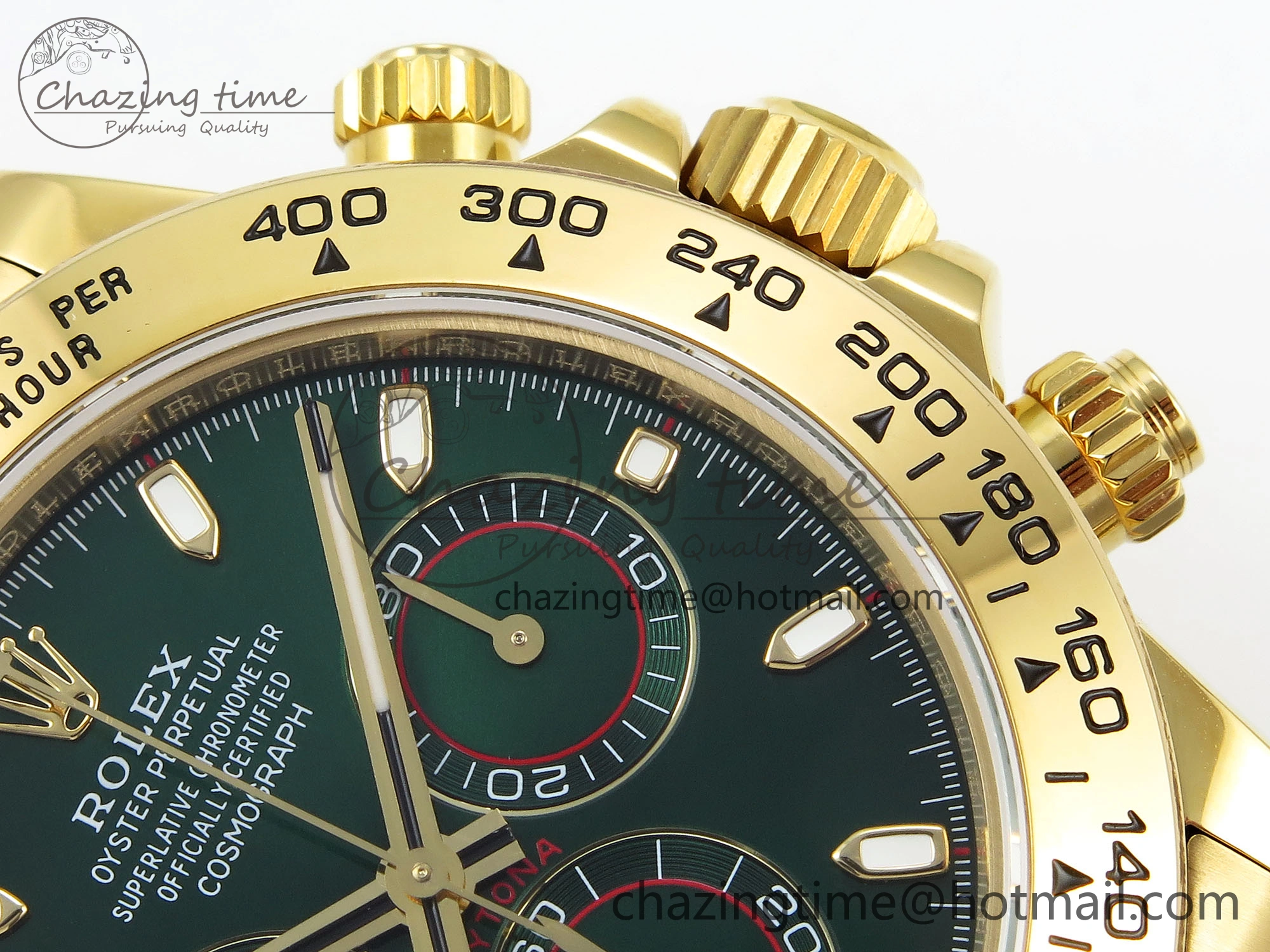 Daytona 116508 QF 1:1 Best Edition Green Dial on YG Bracelet SH4130 V3 (Gain Weight) FastDry 1724