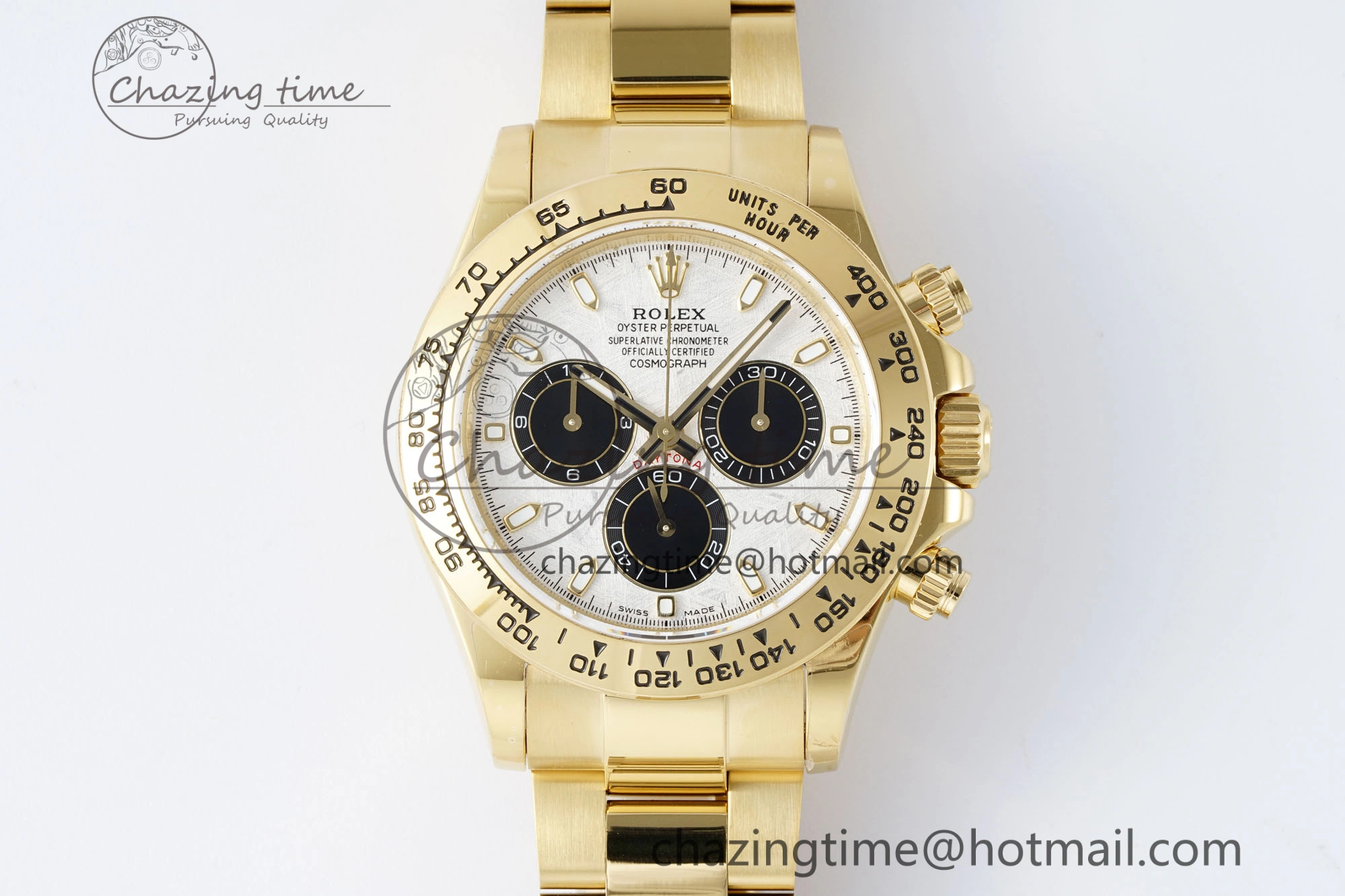 Daytona 116508 QF 1:1 Best Edition Meteorite Dial on YG Bracelet SA4130 V Popular 1759
