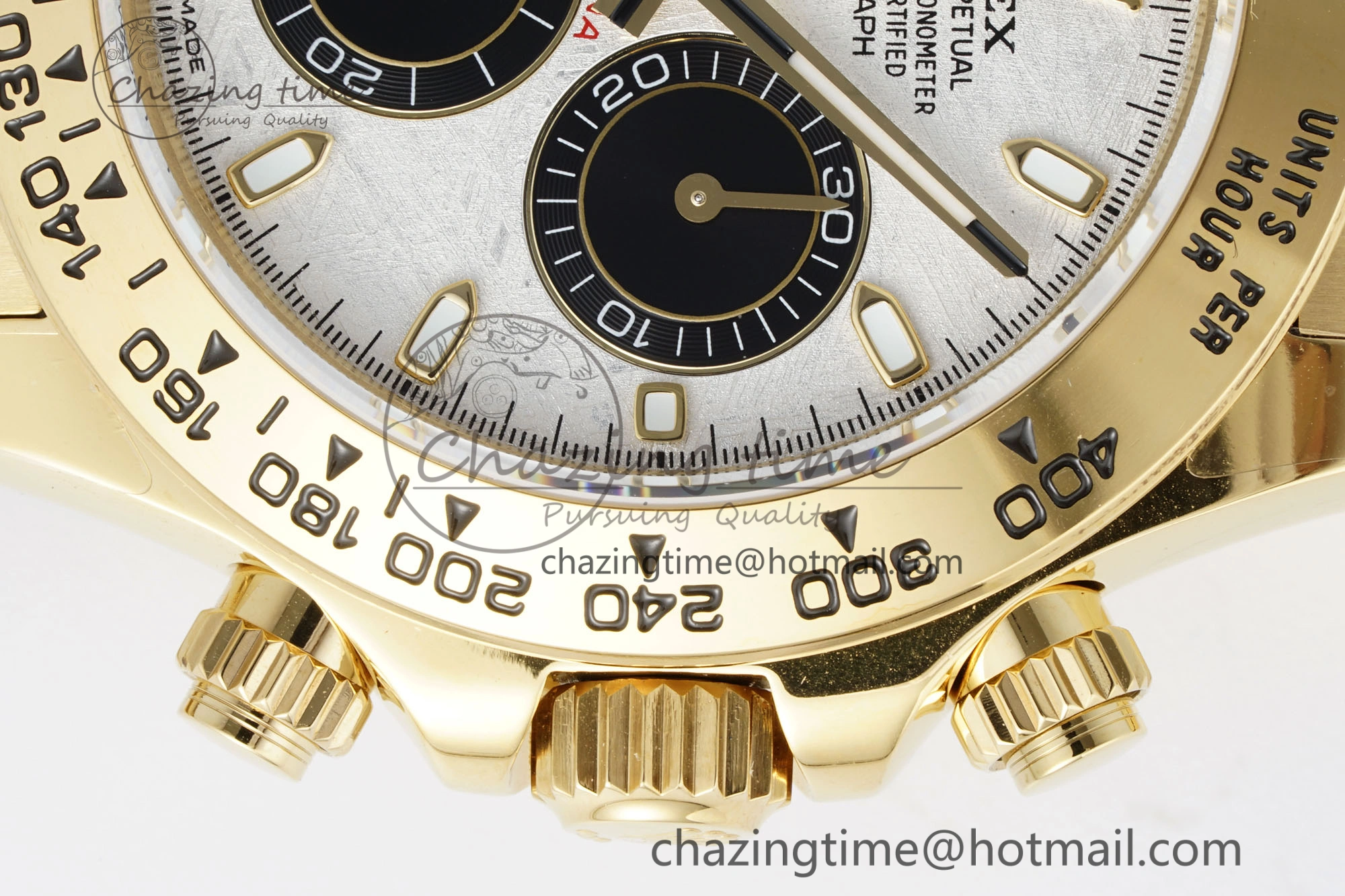 Daytona 116508 QF 1:1 Best Edition Meteorite Dial on YG Bracelet SA4130 V Popular 1759