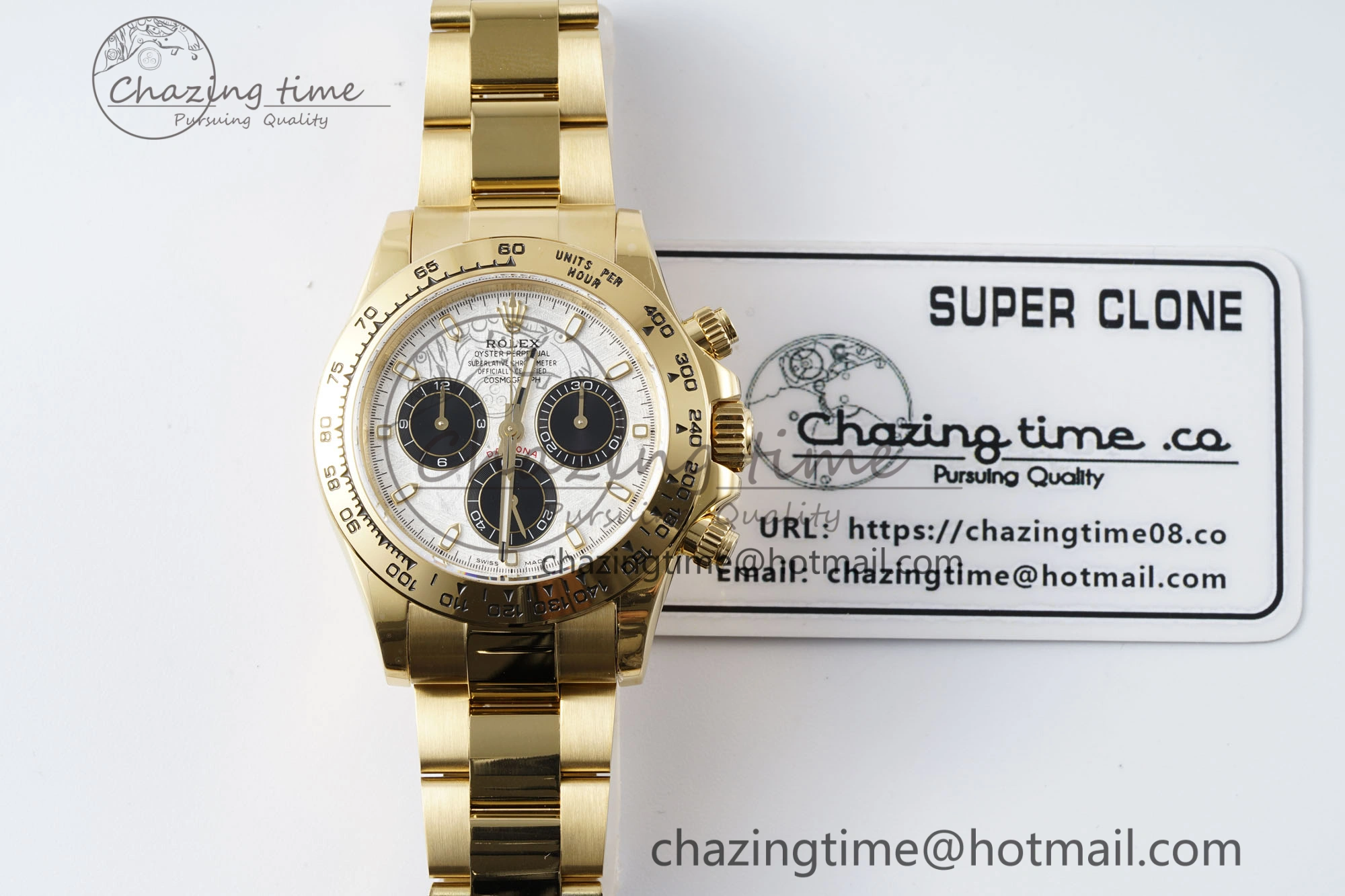 Daytona 116508 QF 1:1 Best Edition Meteorite Dial on YG Bracelet SA4130 V Popular 1759