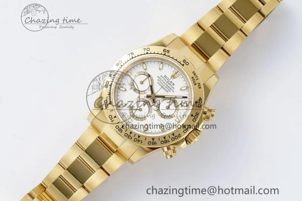 SunProtective Daytona 116508 QF 1:1 Best Edition White Dial on YG Bracelet SA4130 V 1762