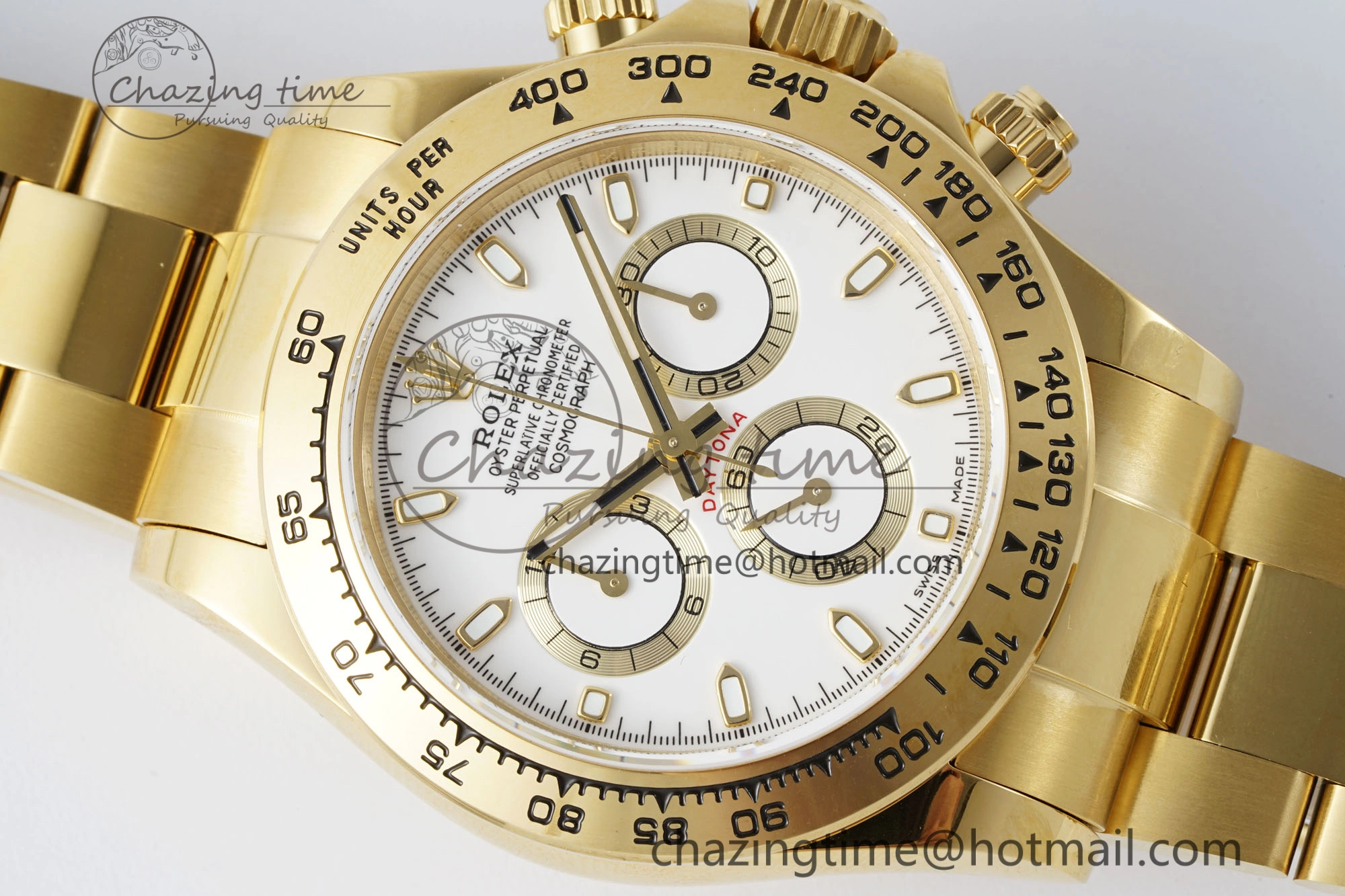SunProtective Daytona 116508 QF 1:1 Best Edition White Dial on YG Bracelet SA4130 V 1762