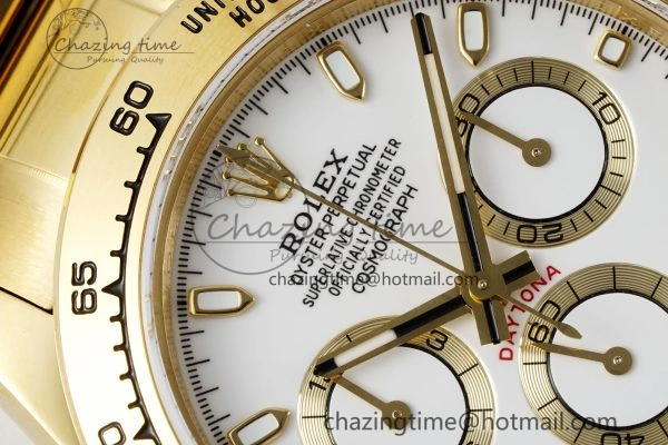 SunProtective Daytona 116508 QF 1:1 Best Edition White Dial on YG Bracelet SA4130 V 1762