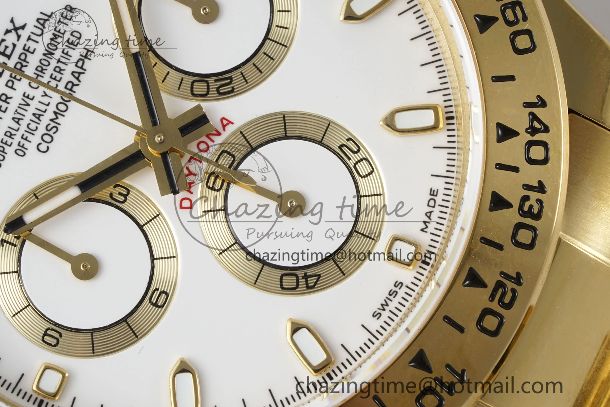 SunProtective Daytona 116508 QF 1:1 Best Edition White Dial on YG Bracelet SA4130 V 1762