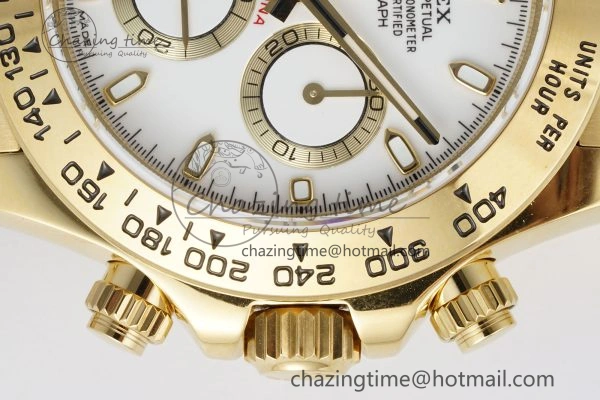 SunProtective Daytona 116508 QF 1:1 Best Edition White Dial on YG Bracelet SA4130 V 1762
