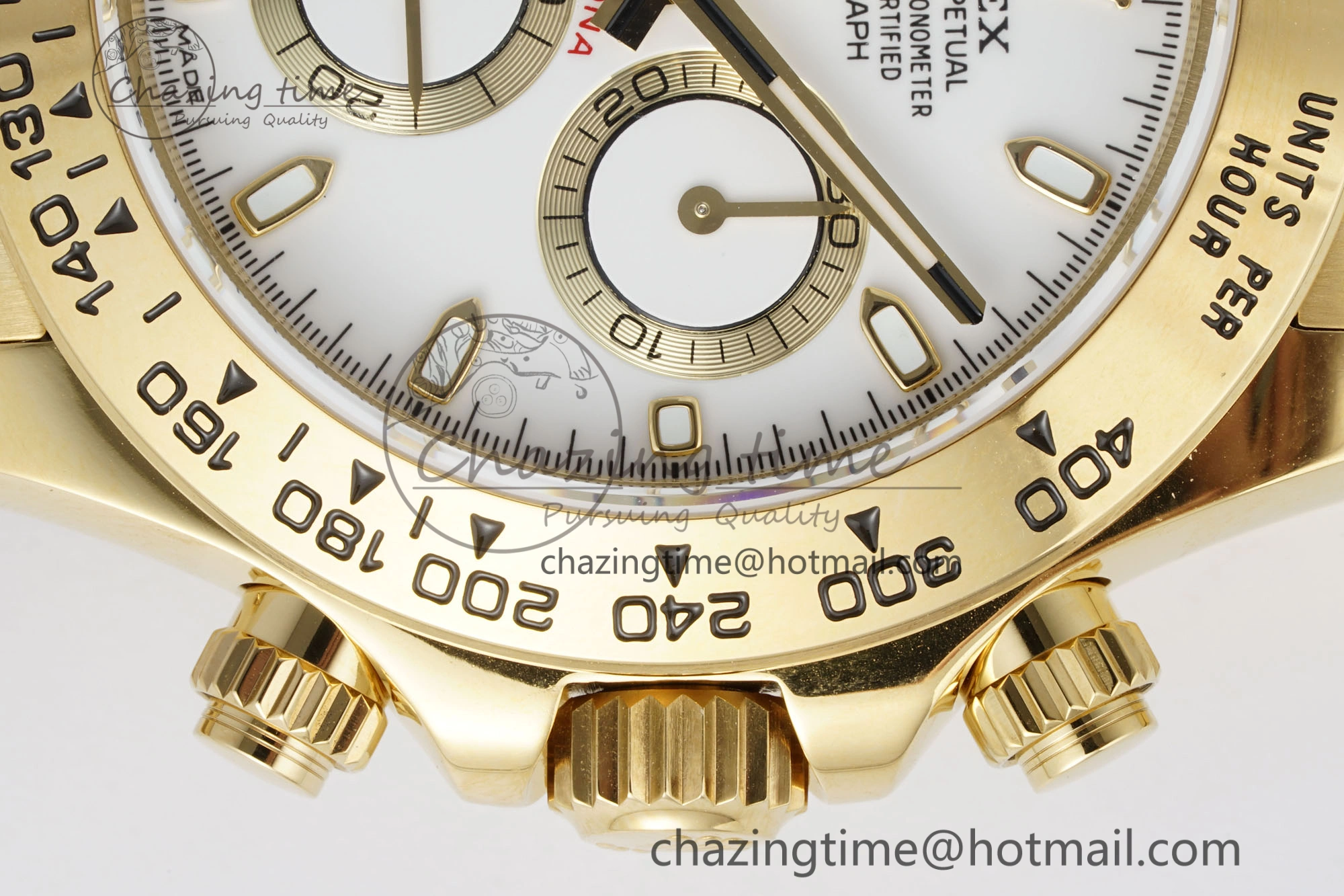 SunProtective Daytona 116508 QF 1:1 Best Edition White Dial on YG Bracelet SA4130 V 1762