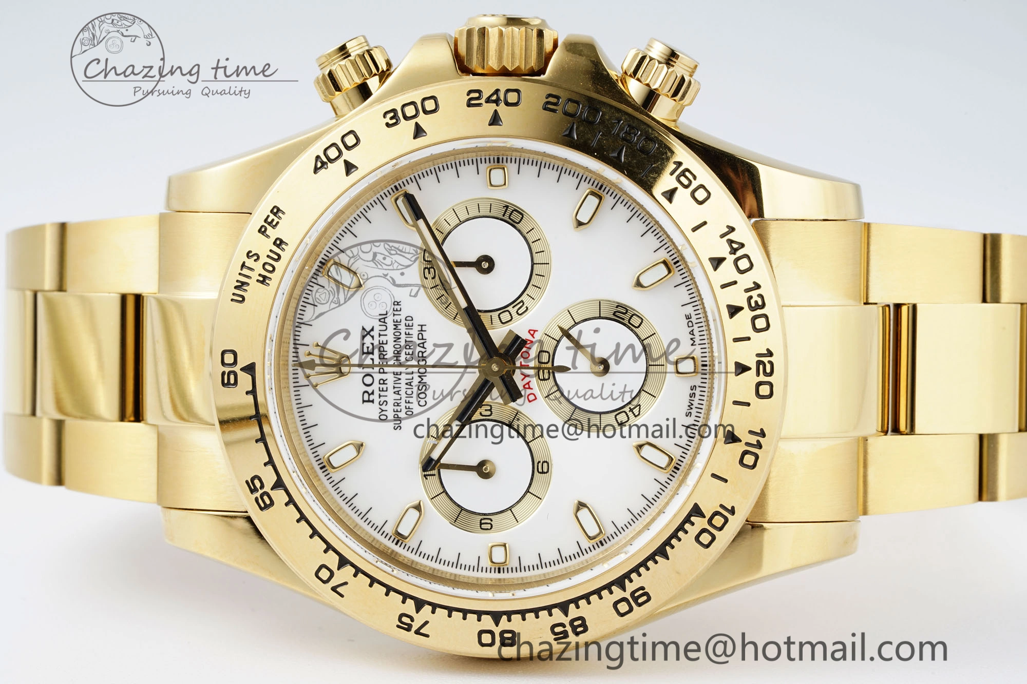 SunProtective Daytona 116508 QF 1:1 Best Edition White Dial on YG Bracelet SA4130 V 1762