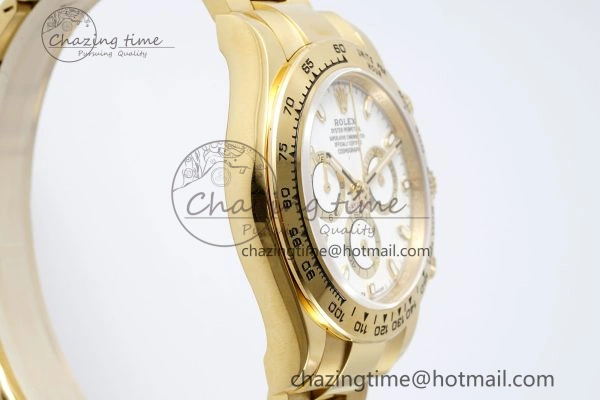 SunProtective Daytona 116508 QF 1:1 Best Edition White Dial on YG Bracelet SA4130 V 1762