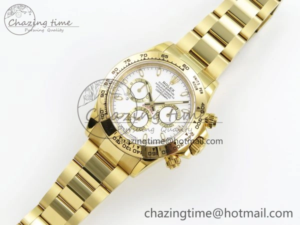 GoAnywhere Daytona 116508 QF 1:1 Best Edition White Dial on YG Bracelet SH4130 V3 (Gain Weight) 1726
