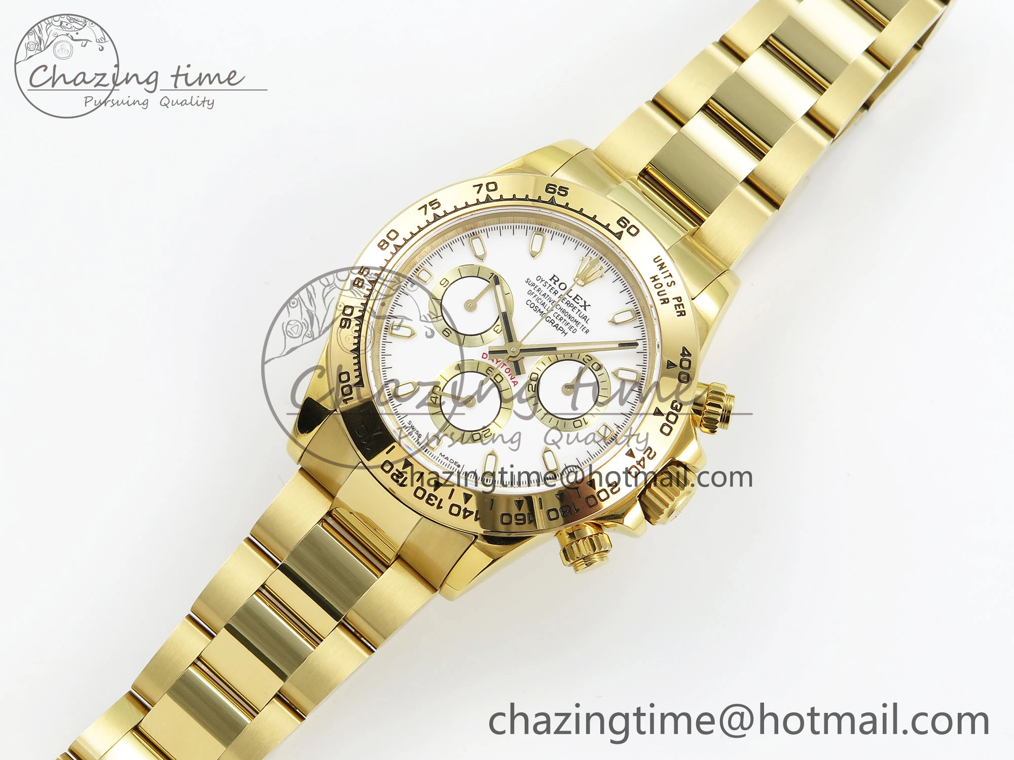 GoAnywhere Daytona 116508 QF 1:1 Best Edition White Dial on YG Bracelet SH4130 V3 (Gain Weight) 1726