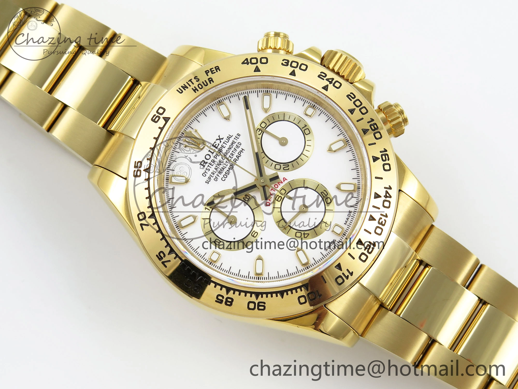 GoAnywhere Daytona 116508 QF 1:1 Best Edition White Dial on YG Bracelet SH4130 V3 (Gain Weight) 1726