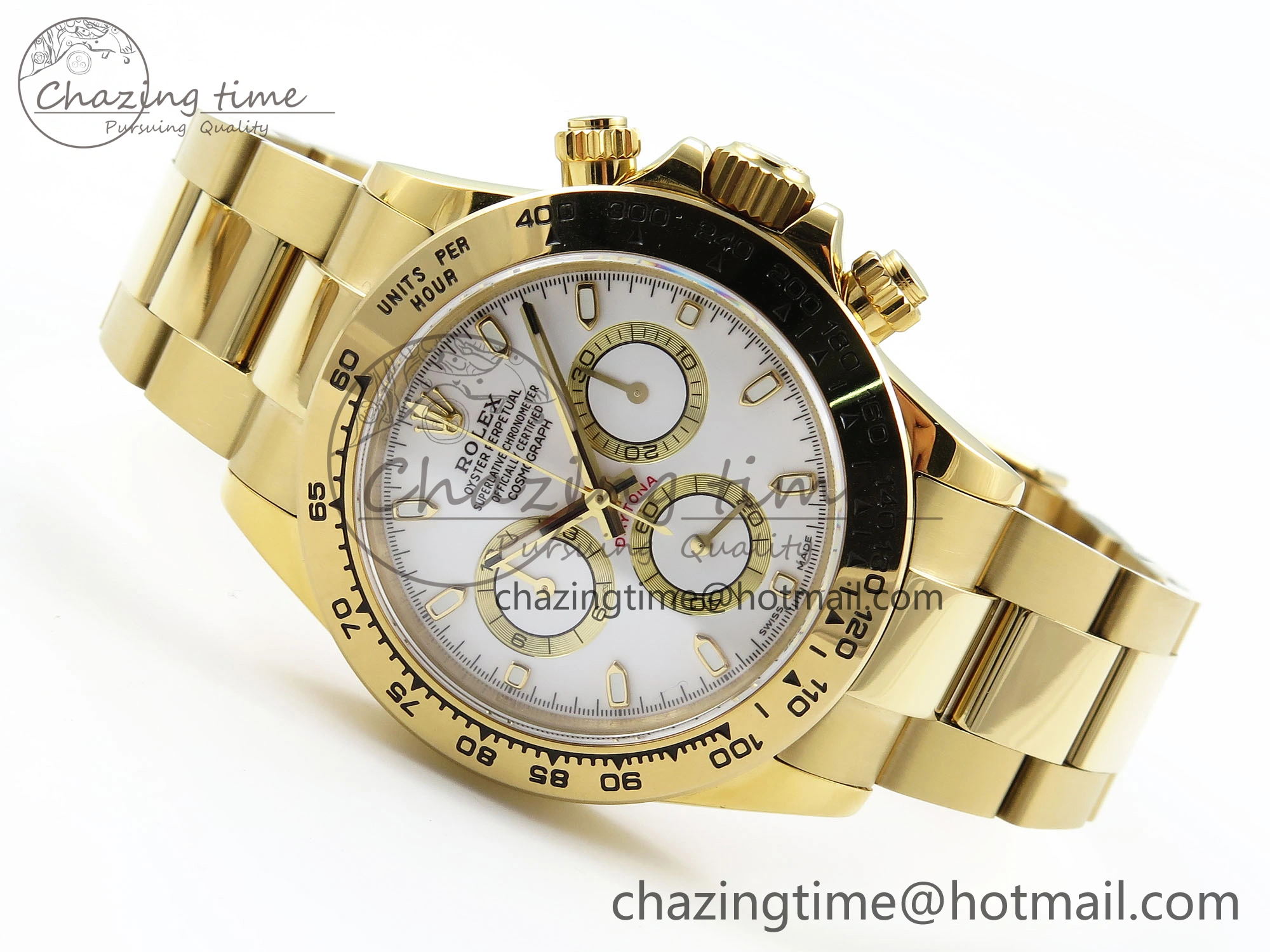 GoAnywhere Daytona 116508 QF 1:1 Best Edition White Dial on YG Bracelet SH4130 V3 (Gain Weight) 1726