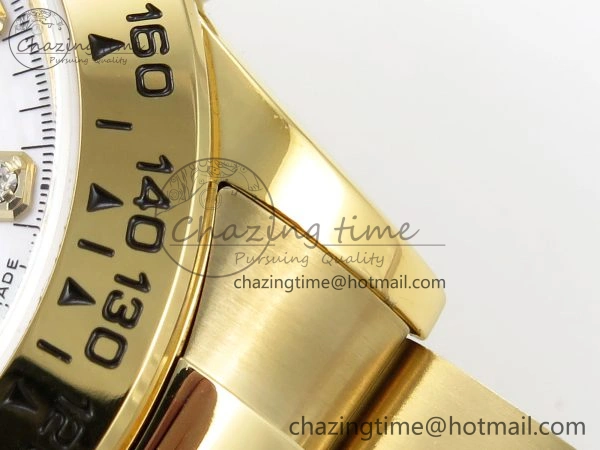 Daytona 116508 QF 1:1 Best Edition White Diamonds Dial on YG Bracelet SH4130 V3 (Gain Weight) Unisex 1722