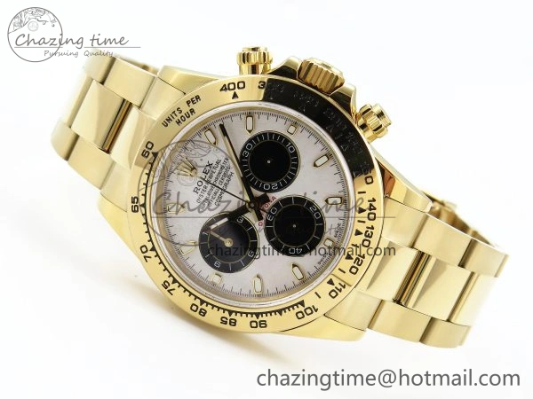 Daytona 116508 QF 1:1 Best Edition White Black Dial on YG Bracelet SH4130 V3 (Gain Weight) QuickDry 1723