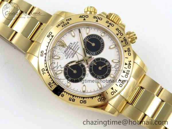Daytona 116508 QF 1:1 Best Edition White Black Dial on YG Bracelet SH4130 V3 (Gain Weight) QuickDry 1723