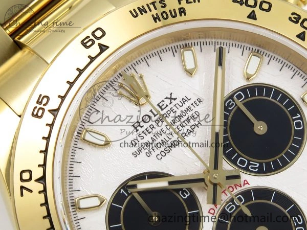 Daytona 116508 QF 1:1 Best Edition White Black Dial on YG Bracelet SH4130 V3 (Gain Weight) QuickDry 1723