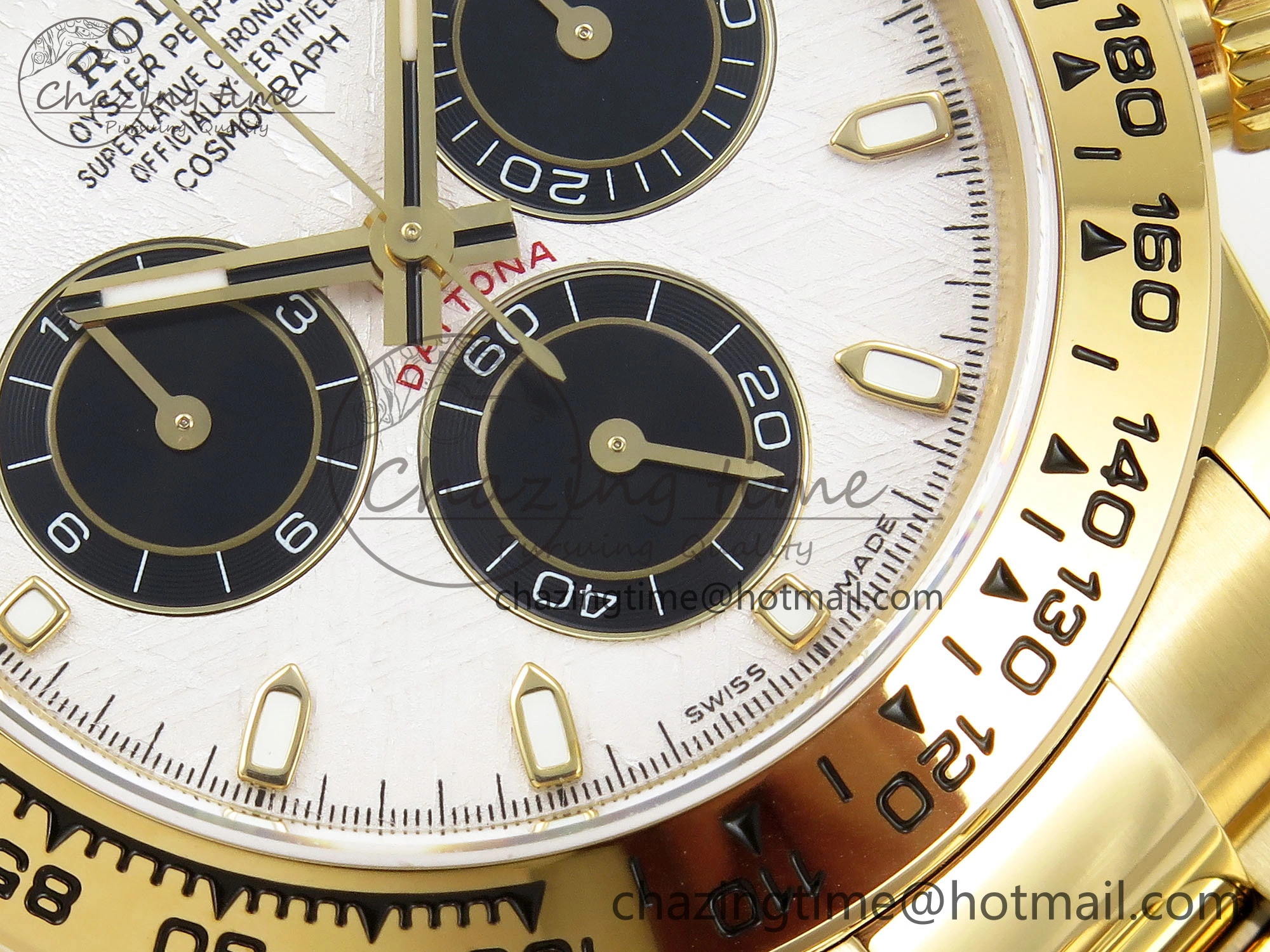 Daytona 116508 QF 1:1 Best Edition White Black Dial on YG Bracelet SH4130 V3 (Gain Weight) QuickDry 1723