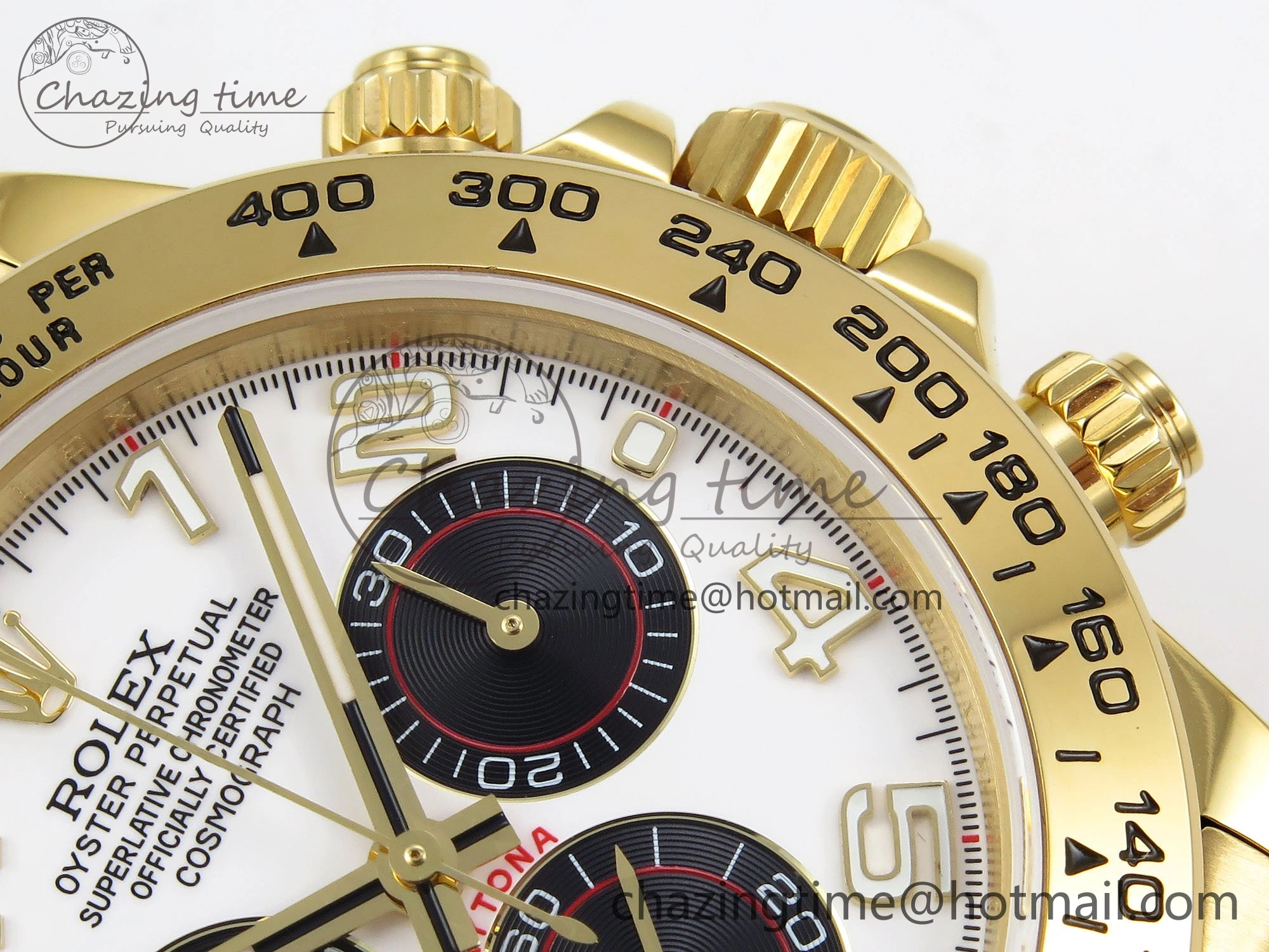 Daytona 116508 QF 1:1 Best Edition White Black Numeral Dial on YG Bracelet SH4130 V3 (Gain Weight) Affordable 1620