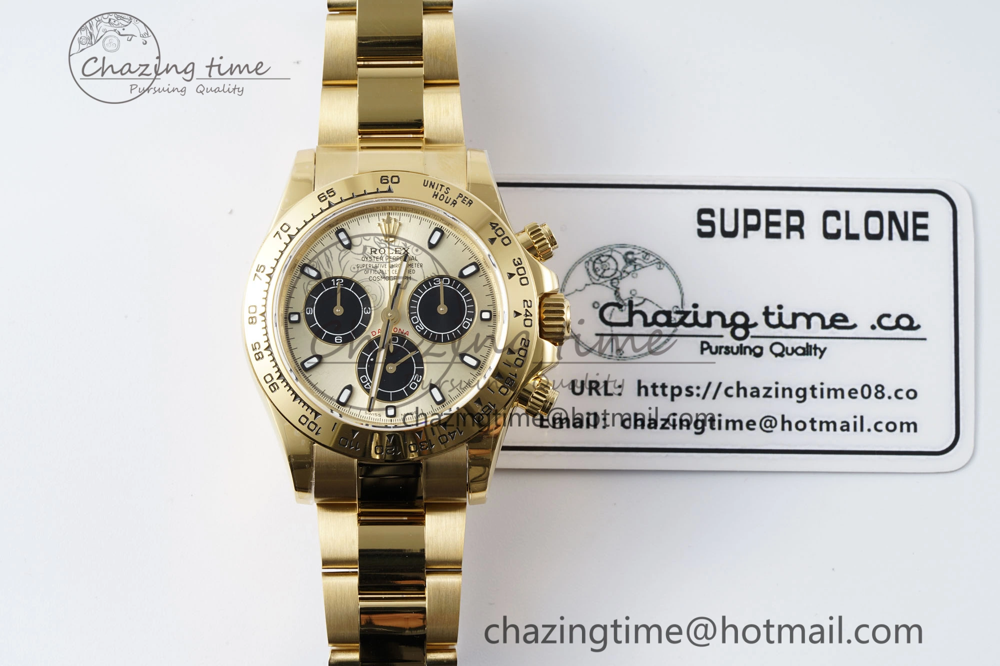 Fashionable Daytona 116508 QF 1:1 Best Edition YG Dial on YG Bracelet SA4130 V 1760