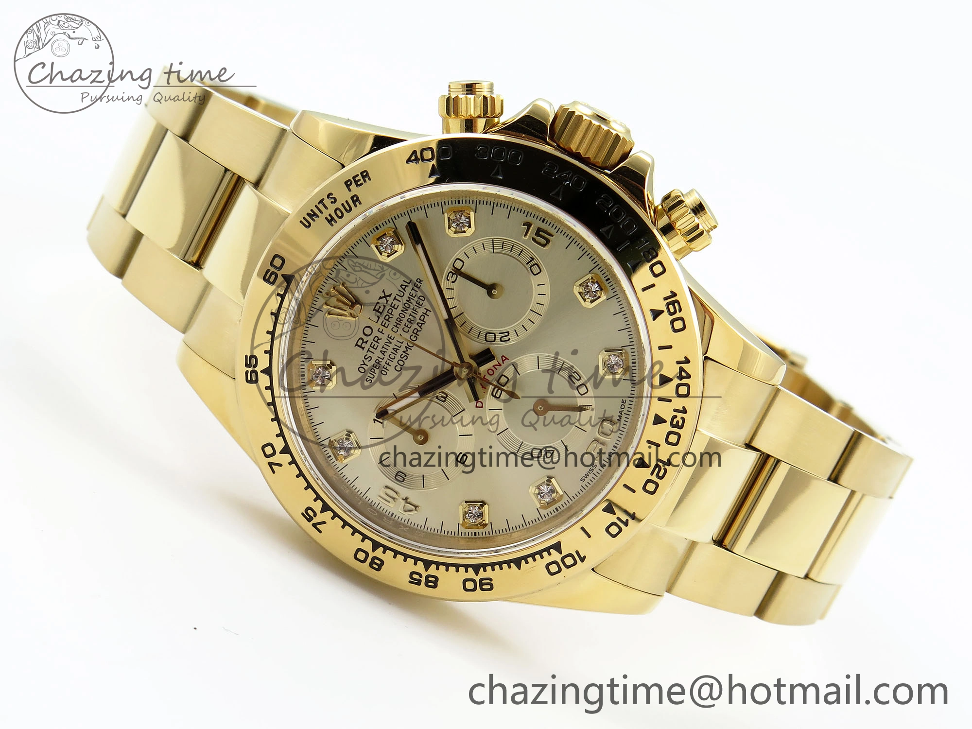 Daytona 116508 QF 1:1 Best Edition YG Diamonds Dial on YG Bracelet SH4130 V3 (Gain Weight) TimelessDesign 1721
