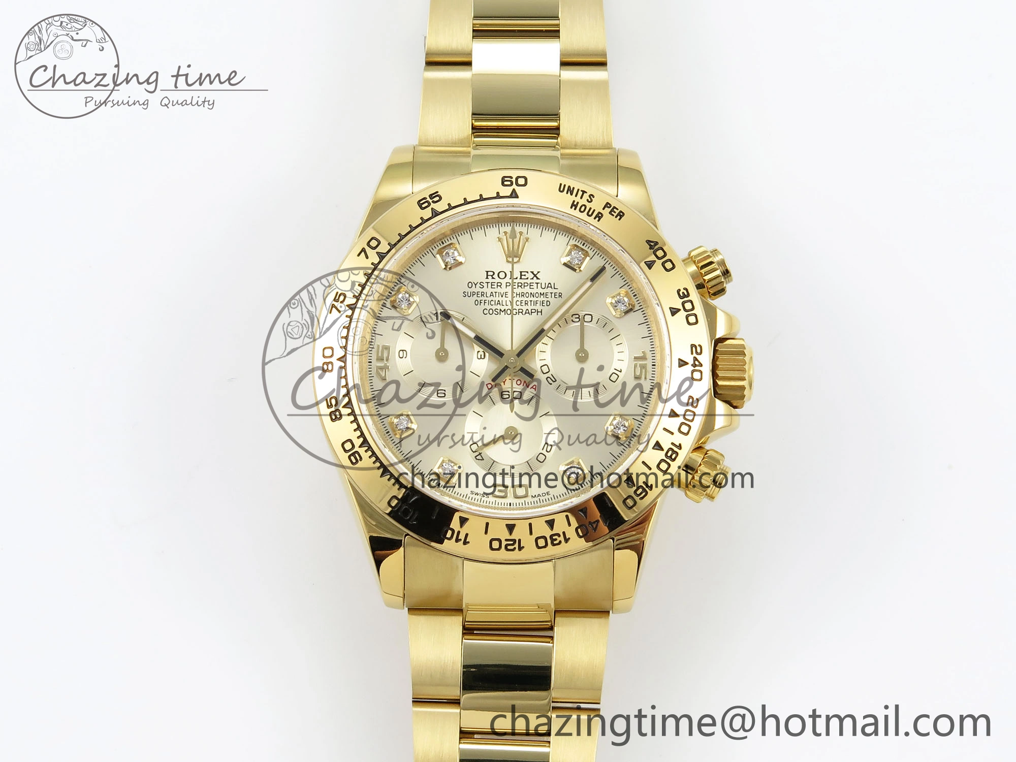 Daytona 116508 QF 1:1 Best Edition YG Diamonds Dial on YG Bracelet SH4130 V3 (Gain Weight) TimelessDesign 1721