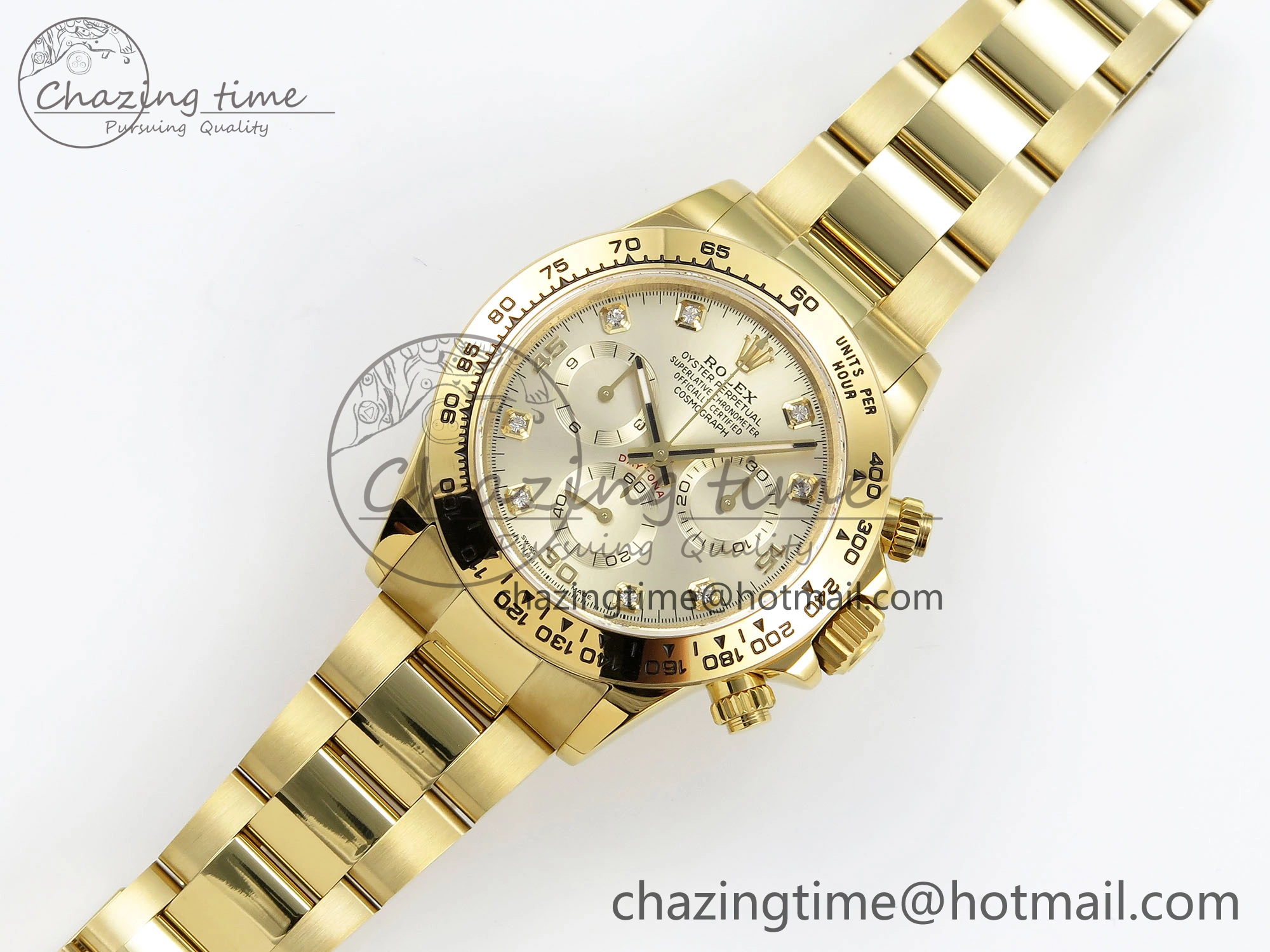 Daytona 116508 QF 1:1 Best Edition YG Diamonds Dial on YG Bracelet SH4130 V3 (Gain Weight) TimelessDesign 1721