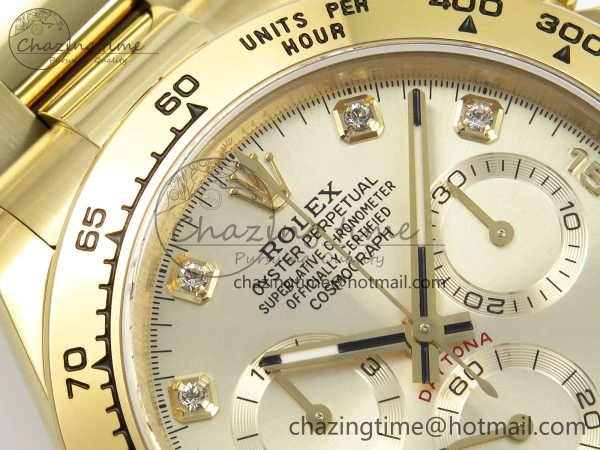 Daytona 116508 QF 1:1 Best Edition YG Diamonds Dial on YG Bracelet SH4130 V3 (Gain Weight) TimelessDesign 1721