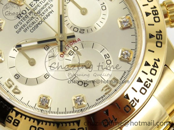Daytona 116508 QF 1:1 Best Edition YG Diamonds Dial on YG Bracelet SH4130 V3 (Gain Weight) TimelessDesign 1721
